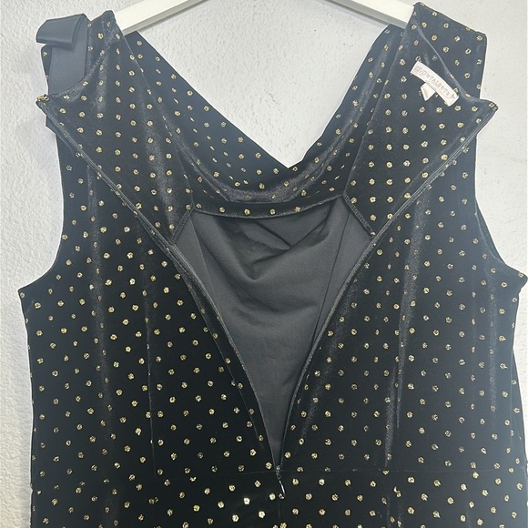 Talbots RSVP Women’s Size XLarge Black Gold Velvet Sleeveless Formal Cocktail - Picture 6 of 13